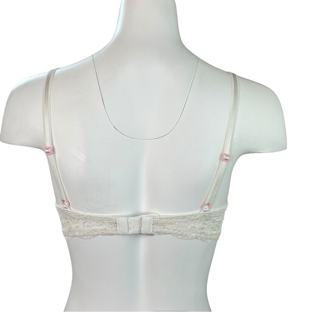 Victorias Secret Dream Angels Demi Bra Floral Lace Rhinestone Size 34B - Picture 5 of 8